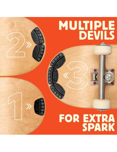 Placa de Chispas Tail Devil para Skateboard - Negro