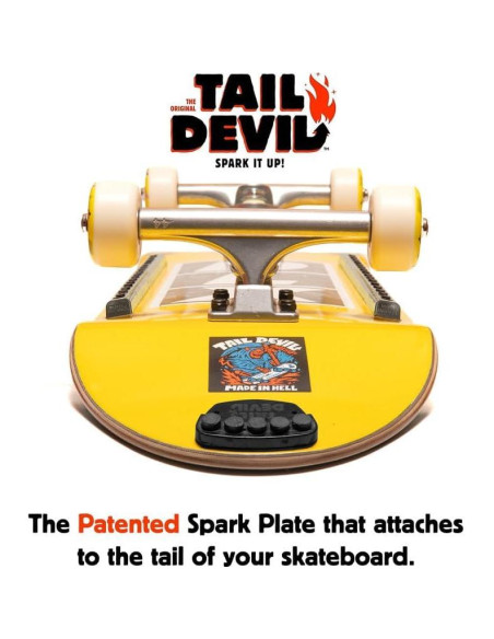 Placa de Chispas Tail Devil para Skateboard - Negro