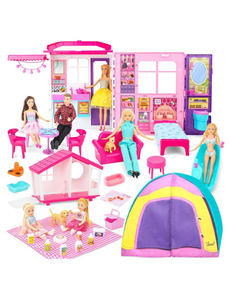 Casa de Muñecas Plegable Style Shine con 60+ Accesorios