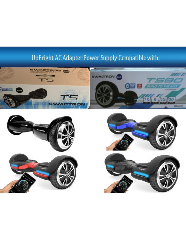 Cargador UpBright 29.4V para Hoverboard Swagtron T5