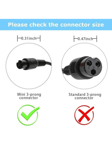 Puerto de Carga FEC tech GLDYTIMES 3 Pines para Hoverboard