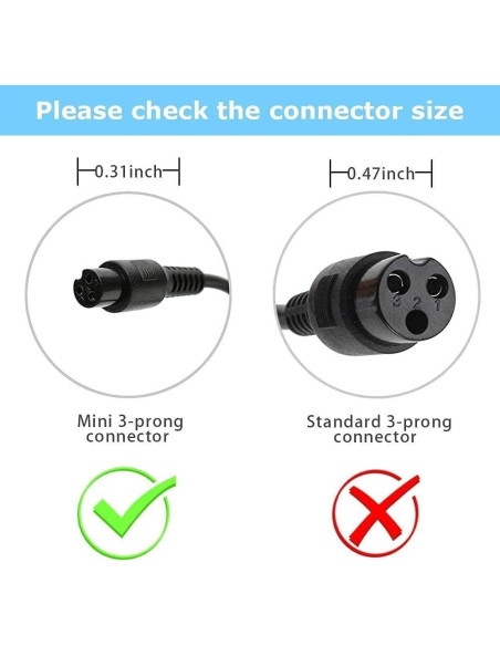 Puerto de Carga FEC tech GLDYTIMES 3 Pines para Hoverboard