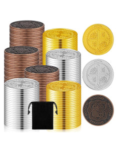 Monedas Pirata de Metal Hanaive 100 Pcs Doblones Falsos