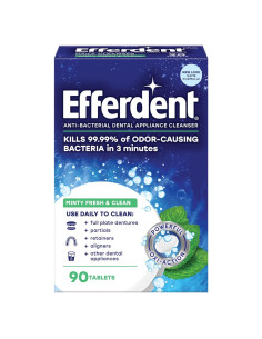 Tabletas limpiadoras Efferdent 90 unidades sabor menta