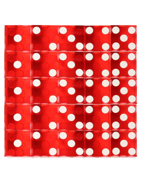 Dados de Casino GSE Set de 25 Rojo 19 mm Alta Precisión