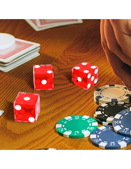 Dados de Casino GSE Set de 25 Rojo 19 mm Alta Precisión