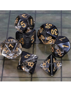 Conjunto de Dados Poliedricos CiaraQ 7 Piezas para RPG 2