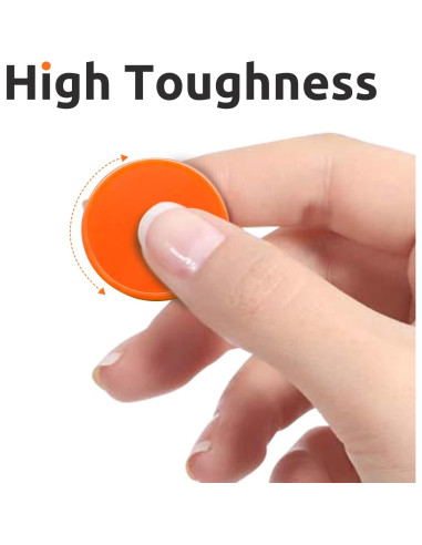 Juego de 100 Fichas de Plástico Naranja 25mm para Aprendizaje
