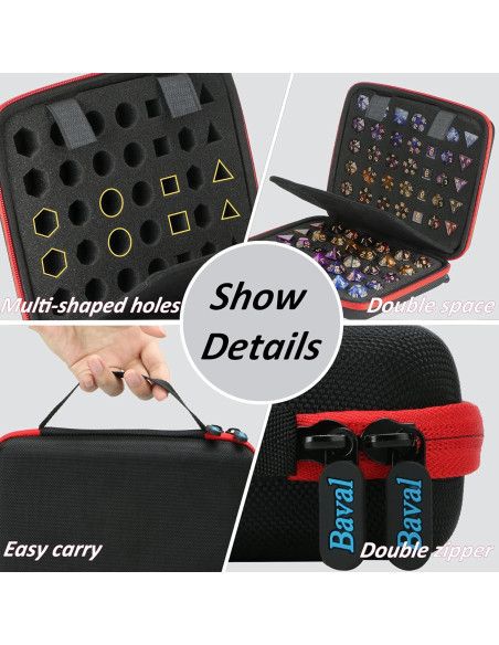 Estuche DND Baval Rectangular con Espuma para Dados