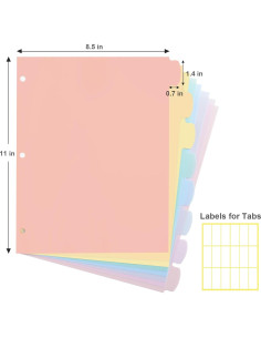 Separadores de Carpeta Escriba y Borra LRFWJS 24 Pestañas 2