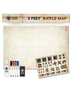 Melee Mats Kit DND 91x61 cm Terreno de Batalla Borrable