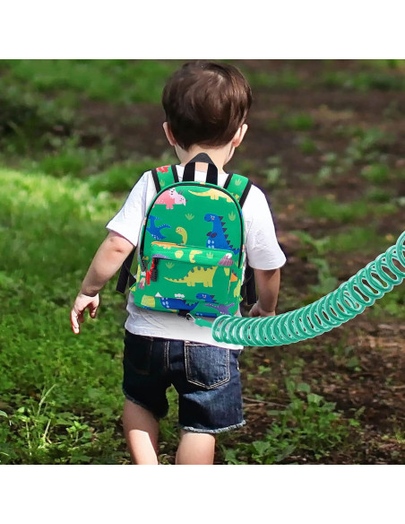 Mochila Antipérdida Accmor para Niños Verde Dino