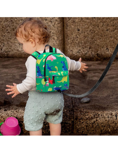 Mochila Antipérdida Accmor para Niños Verde Dino