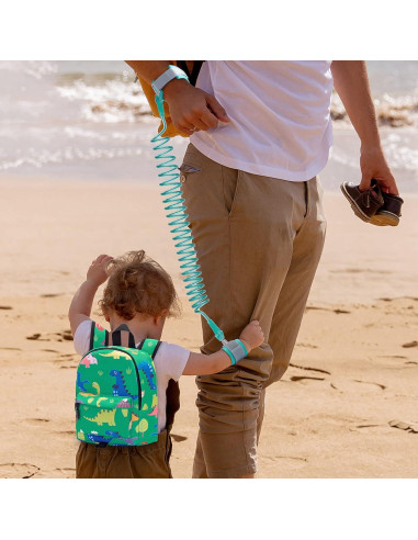 Mochila Antipérdida Accmor para Niños Verde Dino