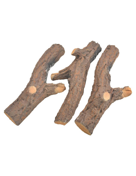 Troncos de Cerámica Skyflame 3 pcs para Chimenea Gas