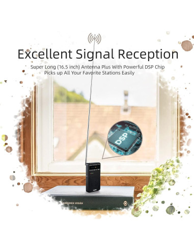 Radio Portátil PRUNUS J-166 AM FM con Luz y Clip