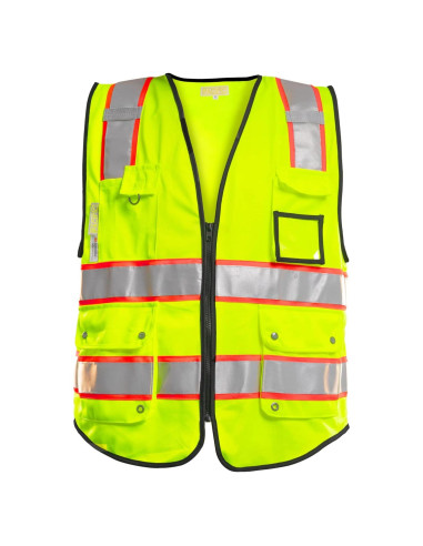 Chaleco de Seguridad PACIFIC PCV002 Amarillo Grande 10 Bolsillos