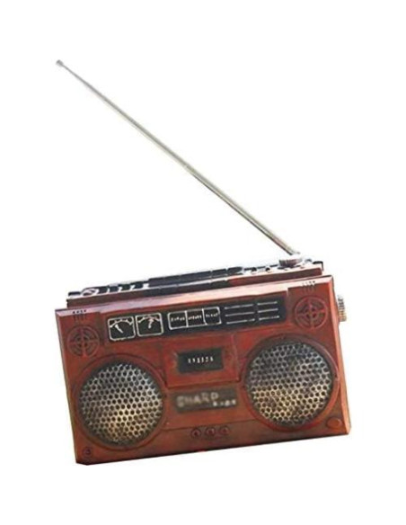 Adorno de Radio Vintage koTTIYA 18x7x11.2 cm Decoración