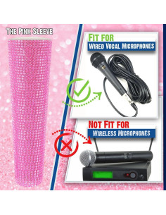 Funda de Micrófono Rosa Brillante RhymKawa para SM58 y BETA58A 2