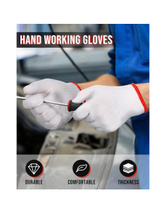 Guantes de Trabajo SATINIOR 36 Pares Algodón Unisex 2