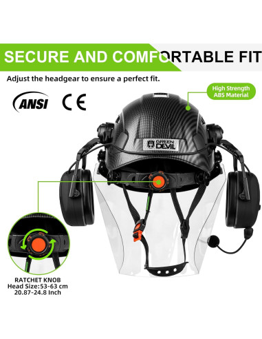 Casco de Seguridad GREEN DEVIL con Auriculares Bluetooth