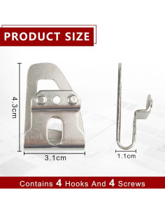 Clip de Cinturón 4PCS para Milwaukee M18 - Acero Inoxidable 2