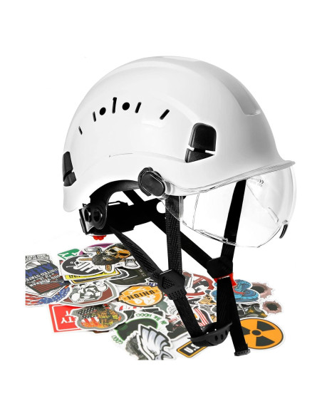 Casco de Seguridad Aolamegs ABS Ajustable con Visera Clara