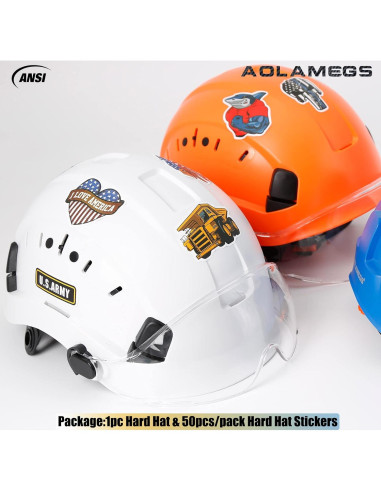 Casco de Seguridad Aolamegs ABS Ajustable con Visera Clara
