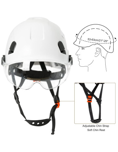 Casco de Seguridad Aolamegs ABS Ajustable con Visera Clara