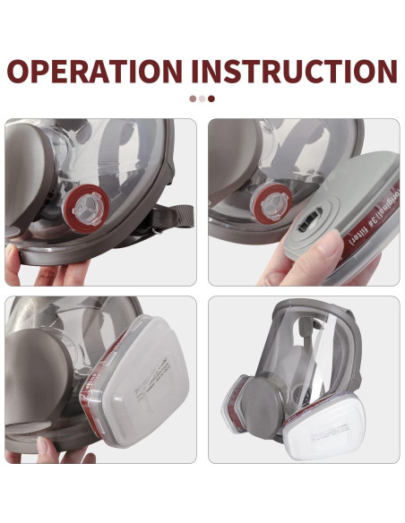 Máscara de Respirador Completa 6800 - Filtro Carbón Activado Máscara de Respirador Completa 6800 - Filtro Carbón Activado