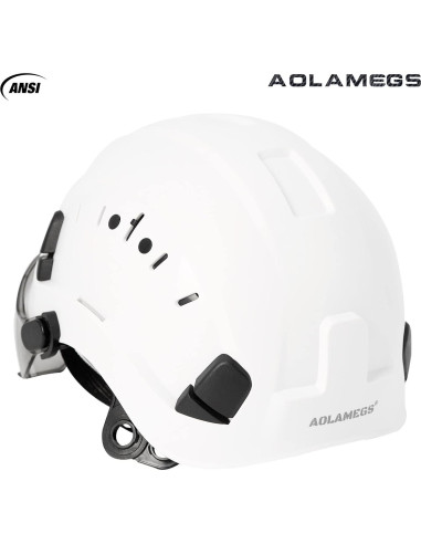 Casco de Seguridad Aolamegs ABS Ajustable con Visera Clara