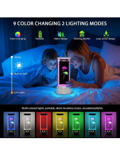 Lámpara de Medusas LED Dongguan 9 Colores Portátil 2