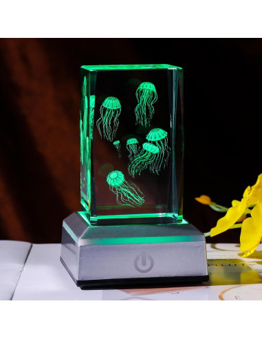 Luz Nocturna 3D Medusa Cristal LONGWIN Multicolor 50x78mm