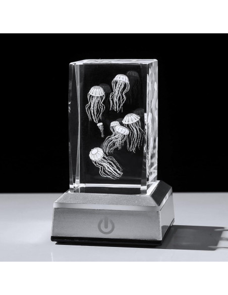 Luz Nocturna 3D Medusa Cristal LONGWIN Multicolor 50x78mm