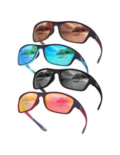 4 Pares de Gafas de Sol Polarizadas Tskestvy UV400 Deportes