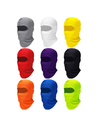 9 Pzs Máscaras de Esquí UV Balaclava para Hombres - Protección