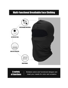 9 Pzs Máscaras de Esquí UV Balaclava para Hombres - Protección 2