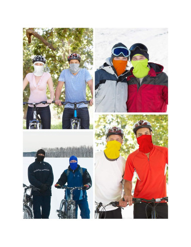 9 Pzs Máscaras de Esquí UV Balaclava para Hombres - Protección