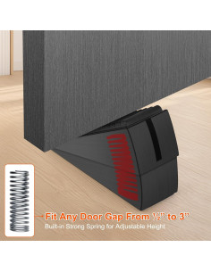 Tope de puerta ajustable ENYZTBI negro, acero inoxidable, 0.22 kg 2