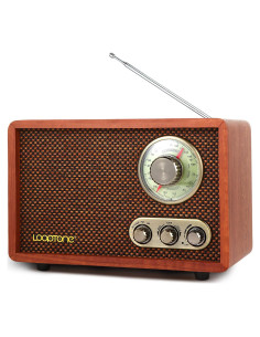 Radio Vintage LoopTone AM/FM Bluetooth USB SD Madera