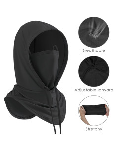 Máscara Balaclava Refrigerante Hombre Talla Única Negra 2