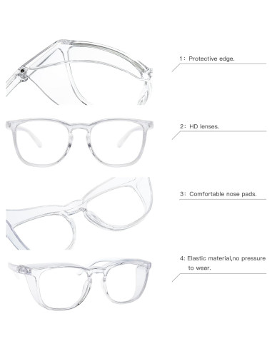 Gafas de seguridad JOO'RTI anti-vaho y luz azul unisex