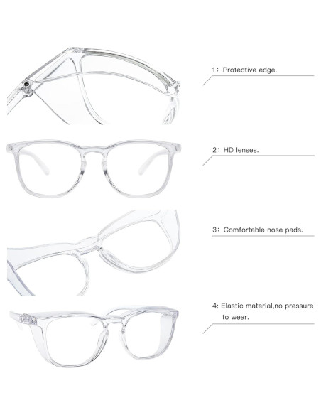 Gafas de seguridad JOO'RTI anti-vaho y luz azul unisex