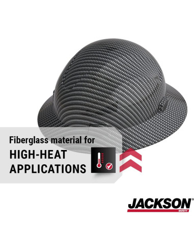 Casco de Fibra de Vidrio Jackson Safety Blockhead - Visera Completa