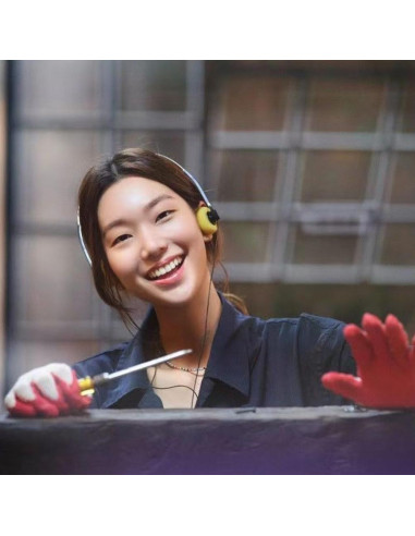 Auriculares Retro Seadiquiet 80s/90s Estéreo Hi-Fi Negro