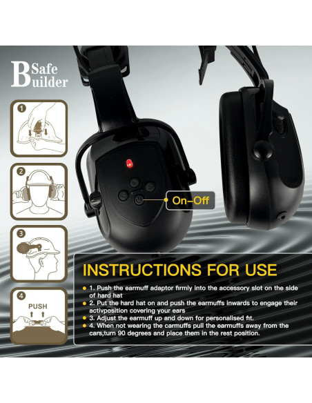 Casco de Seguridad SAFEBUILDER CR08 con Auriculares Bluetooth Casco de Seguridad SAFEBUILDER CR08 con Auriculares Bluetooth