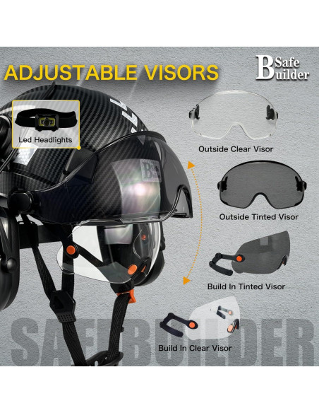 Casco de Seguridad SAFEBUILDER CR08 con Auriculares Bluetooth Casco de Seguridad SAFEBUILDER CR08 con Auriculares Bluetooth