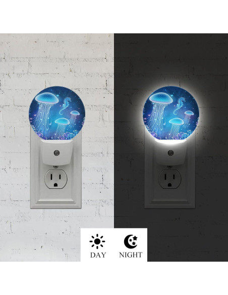 Luz Nocturna LED Axayaz Medusa y Caballito de Mar 12 cm