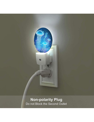 Luz Nocturna LED Axayaz Medusa y Caballito de Mar 12 cm