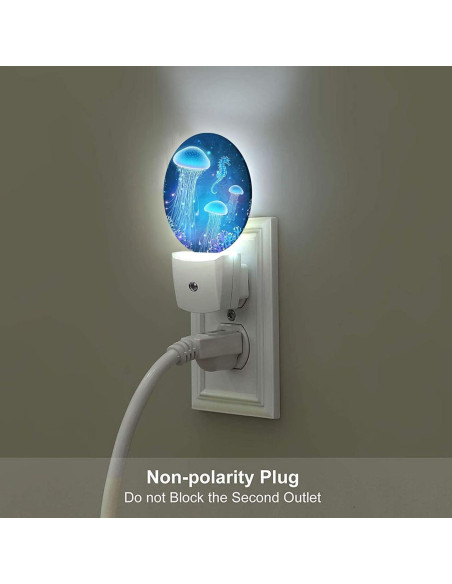Luz Nocturna LED Axayaz Medusa y Caballito de Mar 12 cm